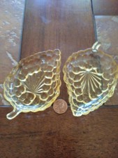 VINTAGE LOT OF 2 MATCHING BUTTER PATS/NUT DISH