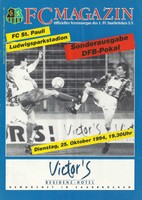 Stadionheft / Magazin DFB-Pokal 1994/95 - 1.FC Saarbrücken - FC St. Pauli