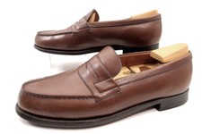 CHAUSSURES JM WESTON MOCASSINS 8C 42 CUIR GRAINE EMBAUCHOIRS LOAFER SHOES 630\u20ac