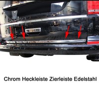 VW T6 Ab 2015 VAN Chrom Heckleiste Zierleiste V2A aus Edelstahl