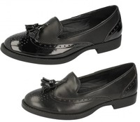 SPOT ON DAMEN QUASTEN VERZIERUNG VAMP SLIPPER NIEDRIGE ABSÄTZE RUND