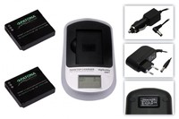 2x PATONA Premium Akku Batterie + Ladegerät 5401 1250mAh wie Panasonic DMW-BCM13