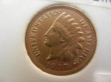 1907 Indian Head Cent Full Liberty, Beads, Ribbon, 4 Diamonds Lot 29D