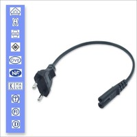1ft short travel power cord for digital camera, Europe