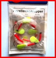 6 x FORELLENSCHLEPPER GELB FUR SBIROLINO BZW POWER BAIT