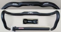 Zoom Ergo Alu Rennrad Lenker Vorbau Sattelstütze Satz schwarz