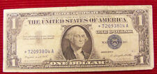 1957 A $1 Silver Certificate Star Note # * 72093804 A - Vg