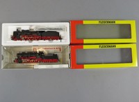 Lot 15347 / Zwei seltene Fleischmann H0 Dampfloks 1156 + 1160  