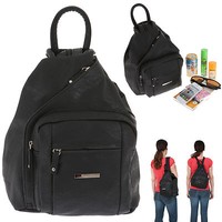 Rucksack ALESSANDRO FEMME Schultertasche Handtasche Tasche TIRANO SCHW 6 + Etui