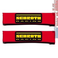 2x SCHROTH Gurtpolster Racing 2 Zoll 50mm Gurtschoner rot - gelb