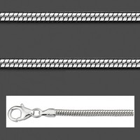 Juwelier Schlangen Kette Stärke 1,4 mm aus Echt Silber 925 Sterlingsilber Neu