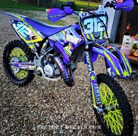 Yamaha Fluo Chrome YZF YZ WR 125 250 450 Graphics Decals any year 1990-present
