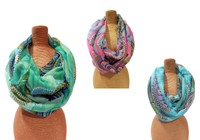 Loop Schal Rundschal Tuch Halstuch Blau, Grün oder Pink + Bunt, NEU