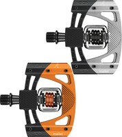 CRANKBROTHERS MALLET 2 FLAT-/KLICKPEDAL 2 FARBEN SILBER/ORANGE *TOP-ANGEBOT*
