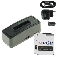 2x Akku RL410 + Ladegerät (USB) für Rollei Actioncam 230, 240, 400, 410