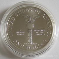 USA 1 Dollar 1989 200 Jahre Kongress Silber Ag BU
