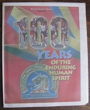 Boston Marathon 100 Years April 14, 1996 Newspaper Section (Boston Herald)