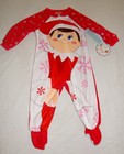 Elf On The Shelf 18 months Girls Toddler Footed Pajamas Footies Warm Winter NEW