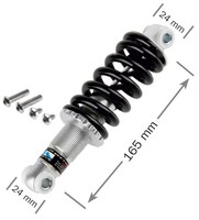 M-Wave Fahrrad Dämpfer Stossdämpfer Hinterbau Federelement 165mm MTB Neu