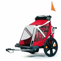 BELLELLI B-TRAVEL KINDER FAHRRAD ANHÄNGER FAHRRADANHÄNGER KINDERANHÄNGER ROT