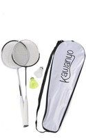 2er Set KAWANYO Badmintonschläger + Ball Badminton Racket Federball Schläger