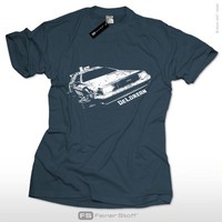 DELOREAN Shirt for gamers Zurück in Back kult retro to the future die Zukunft b