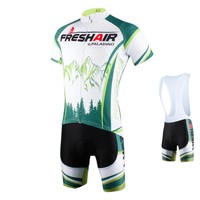 Grüner Hügel Fahrradbekleidung Kurzarm Radfahren Rad Trikot & Träger Hose Sets
