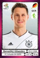 5 x Panini - Fußball EM  2012  -  Höwedes -  Deutschland -  ungeklebt