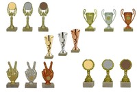 3er Serie Pokale-Varianten in Gold-Silber-Bronze inkl.Embl.& Gravur ab 16,90 EUR