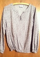 Bluse, Tunika, braun, weiß, S, 36 38, stylish, business ♡ 