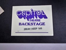 ! Concert Backstage Pass- Uriah Heep-9/6- Capitol Theatre-Nj-1970's