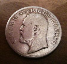 Sweden Silver 1 Krona, 1907 King Oscar 2nd