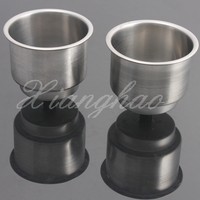 4 stk.  Getränkehalter Flaschenhalter für Boot Auto Edelstahl Neu