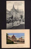 111243 2 AK Rostock 1910 Markt Marienkirche Apotheke Kaffeegeschäft Spedition Ma
