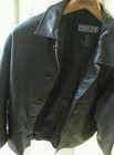 Lands End Men's Black Leather Jacket Size 38-40 Regular