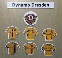 Dynamo Dresden Magnet Trikot verschiedene Saisons Logo Bundesliga Fussball
