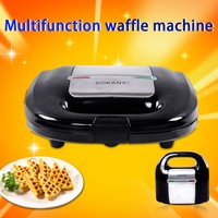 750W Doppel-Waffeleisen Waffelautomat Herzwaffel Thermostat + Cool-touch handle