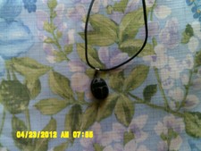 Vintage Black Scarab Pendent With Hieroglyphs On Back Set In Sterling Silver