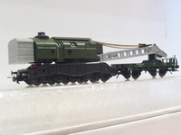 H0 Kranwagen 90 to. Kran grün mit Schutzwagen DB VP (Q5267)