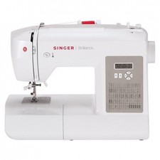 Singer Sewing 6180 Brilliance Sewing Machine, White/Gray