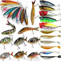 Kunstköder Angelköder Raubfischen Schwimmender Gummiköder Gummifische Wobbler