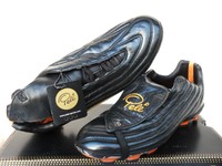 PELE Fußballschuhe PELÈ 1962 FG MS Schwarz/Orange, Echtleder, Gr.43 NEU