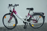 Browser Kinderfahrrad 24 Zoll weiß/pink