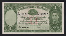 Australia R-32. (1952) One Pound - Coombs/Wilson. King George Vi. aEf-Ef