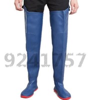 Mode Herren Regenschuhe Overknee Gummistiefel 80cm Lange Blau Größe38-44