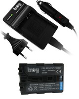 Akku + Ladegerät für SONY Alpha 57 65 200 500 700 900 SLT-A77 NPFM500H NP-FM500H