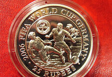 2006 Seychelles Large Proof Silver 25 rupees World Cup Soccer(Football)