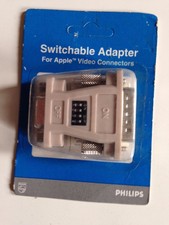 15 pin VGA Monitor Female to DB15 MAC Male Converter Adapter w/ 4 dip switches