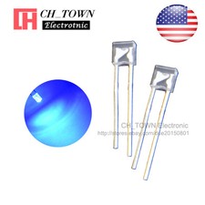 100pcs 2x3x4mm Water Clear Blue Light Rectangle Rectangular Square LED Diodes