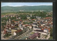 alte AK Bad Homburg, Gesamtansicht aus der Vogelschau, Luftaufnahme 